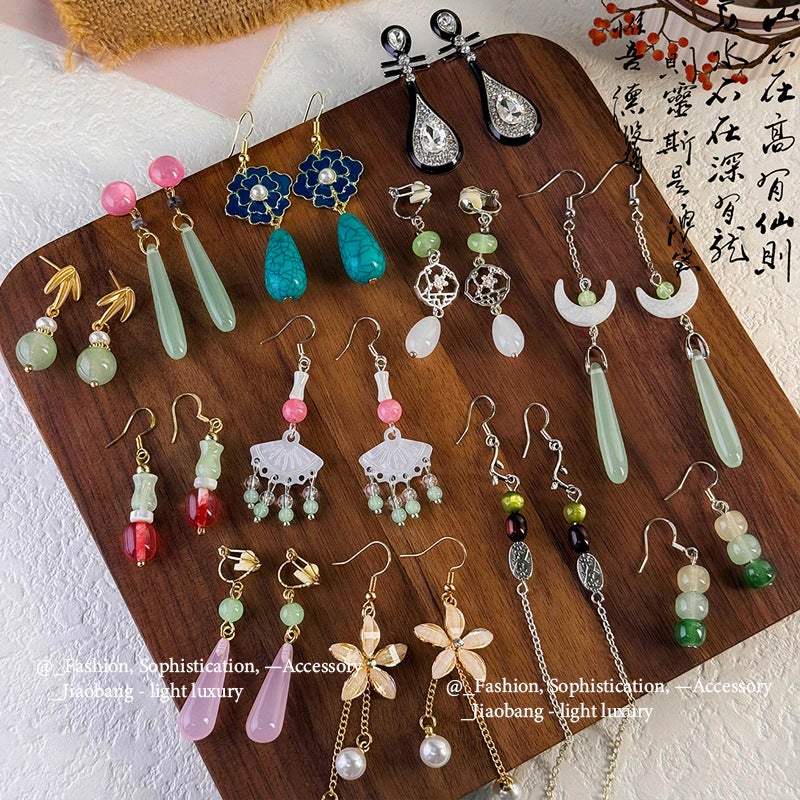 New Chinese Antique Tassel Earrings National Style Elegant Horse Face Skirt Earrings Vintage Light Luxury High-End Yiwu Accessories Women - Image 2